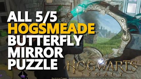 Follow them up the winding dirt path until you reach an area full of stony cliffs to find the chest. . Hogsmeade butterfly mirror